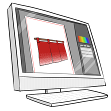 のれんのデザインを自作